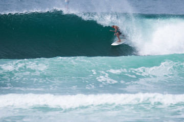 Naklejka premium athlete surfing training