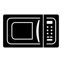 Microwave icon, simple black style