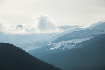 Beautiful mountain view in Rodnei mountains, Romania