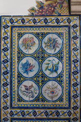 Fototapeta na wymiar Ceramic painted tiles in Lisbon, Portugal