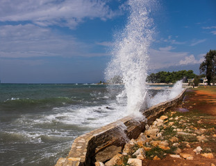Wave splash. Croatia.