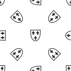 Crest pattern seamless black