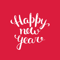 Happy New Year  handwritten inscription