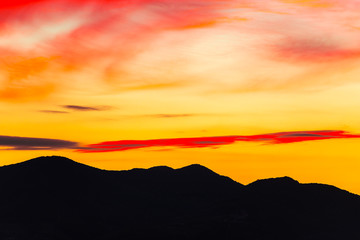 Amazing clouds colorful at the sunset