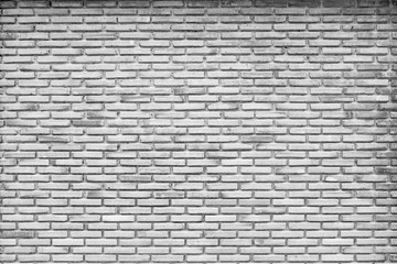 Black and white brick wall texture and background.