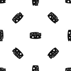 Cheese pattern seamless black
