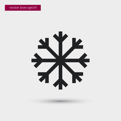 Snowflake icon simple winter vector sign