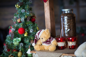 Christmas decorations, Christmas tree, gifts, new year