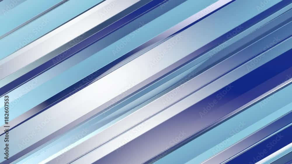Sticker pattern of blue color strips prisms. abstract background. 3d rendering illustration.