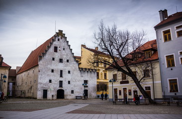 Obraz premium December in Ceske Budejovice, Czech republic.