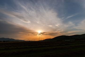 Clouds at the sunset