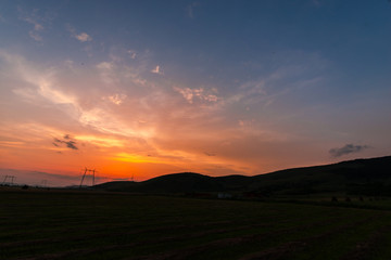 Clouds at the sunset