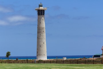 Lighthouse on a beach in Morro Jable, Fuerteventura- Canary Islands