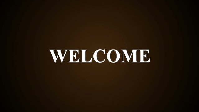 Welcome text banner intro outro