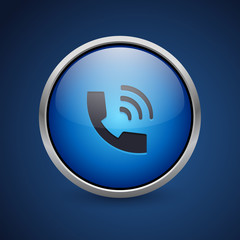 Push Button - Dark Blue Web Icon