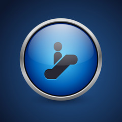 Push Button - Dark Blue Web Icon
