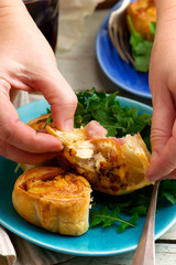 chicken cordon bleu crescent rolls.style rustic