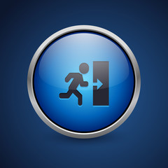 Push Button - Dark Blue Web Icon