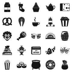 Lavishness icons set, simple style