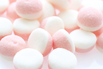 pink jelly candy isolated in white background