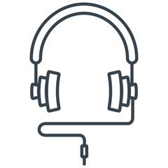Headphones on white background vector concept. Illustration of a headset in a modern style. Image for website design, web banner, printed material. Headphone icon Dj. Headphones vector element eps 10.