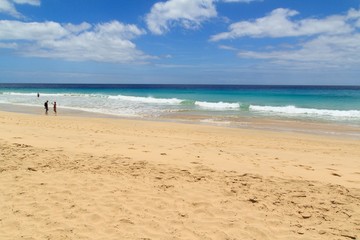 Fototapeta premium Beach in Morro Jable, Fuerteventura- Canary Islands