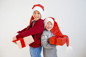 Kids celebrating christmas