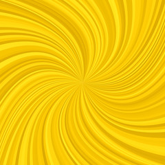 Obraz premium Golden abstract swirl background from curved spiral ray stripes - vector graphic