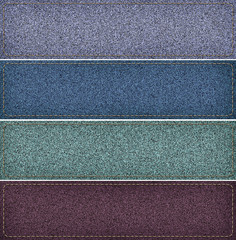 Fototapeta premium set of jeans banners