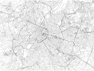 Strade di Bruxelles centro, cartina della citt&agrave;, Belgio. Stradario