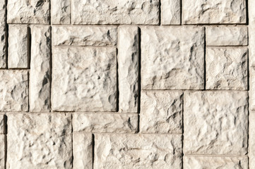 Stone wall, Decorative brickwork as decoration of building facade close up