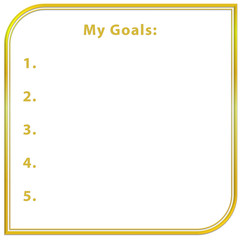My Goals on board with. Business concept