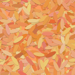 Abstract seamless geometric ellipse background pattern - vector illustration from rounded shapes in orange tones with shadow effect