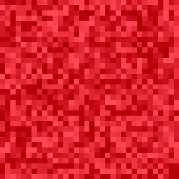 Geometrical abstract pixel square mosaic background - vector design from squares in red tones