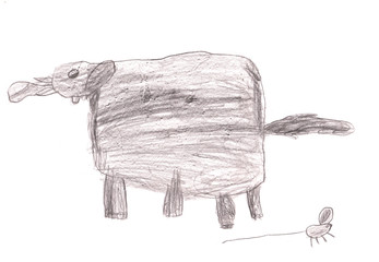 Der große Elefant und  die kleine Maus