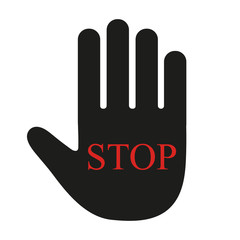 sign banned traffic on white background