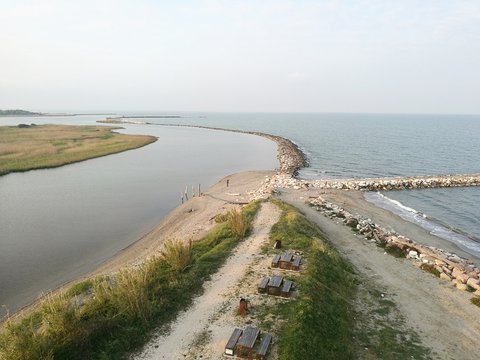 River in the sea
