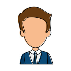 elegant businessman avatar character vector illustration design