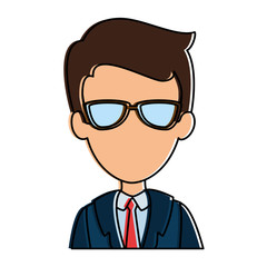 elegant businessman avatar character vector illustration design