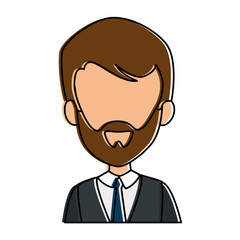 elegant businessman avatar character vector illustration design