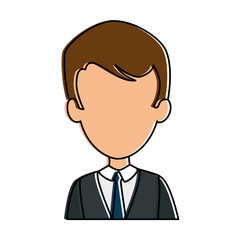 elegant businessman avatar character vector illustration design