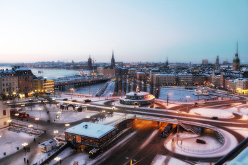 Stockholm, winter skyline