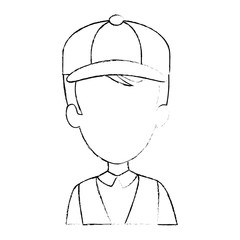 young man avatar character vector illustration design