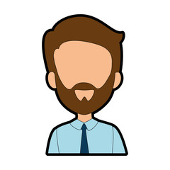 elegant businessman avatar character vector illustration design