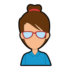beautiful businesswoman avatar character vector illustration design