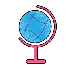 planet earth map globe  icon image vector illustration design 