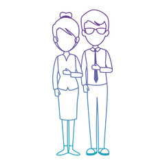 business people avatars characters vector illustration design