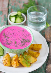 Cold beetroot soup
