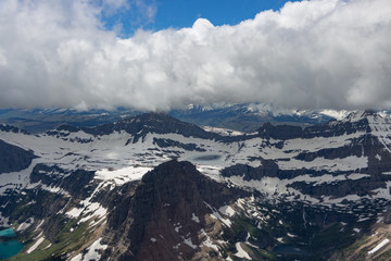 Fototapeta premium Aerial View of Glacier National Park
