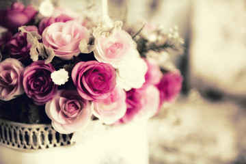 Colorful decoration artificial flower (vintage)